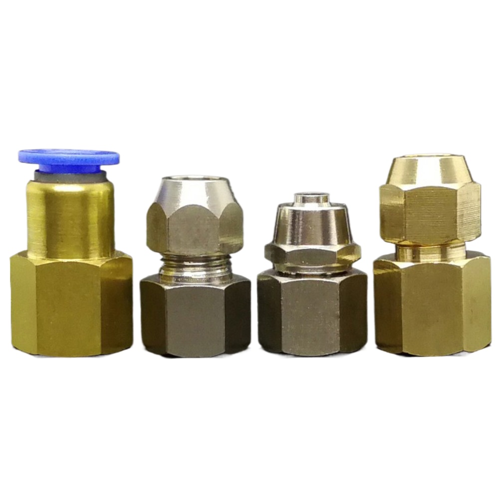 Compression Fitting Brass - M10/12/14/16/18/20 Metrische Buchse Push-in Connect Quick