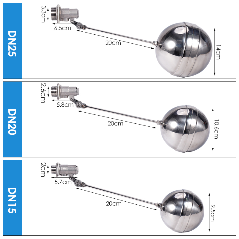 DN15/20/25 Einstellbares Schwi – Float Ball Valve Bewertung und Preis