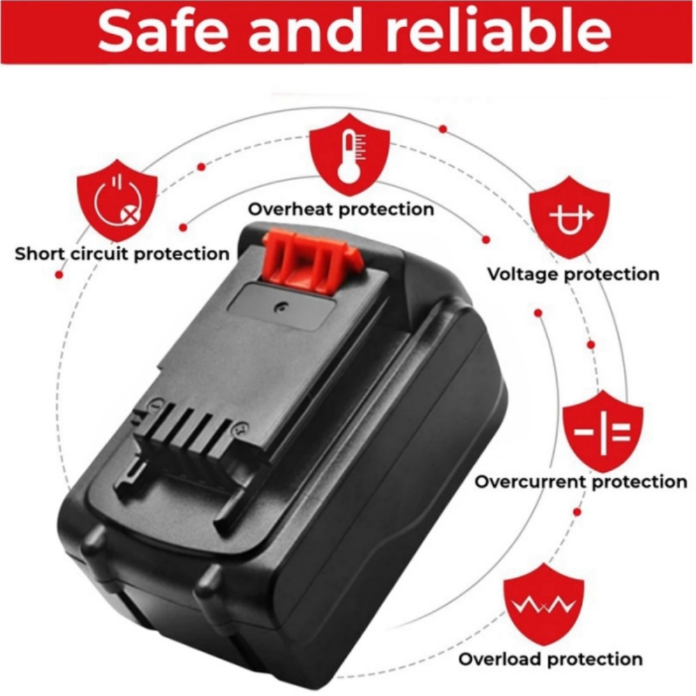 Ersatz-Akku 20V 8000mAh für Bl – Black+Decker Tool 20V Max Bewertung und Preis