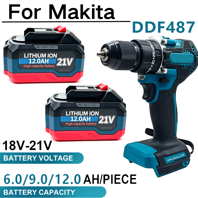 18-21V Akku 12,0Ah Wiederaufla – Makita Drill Ddf484 Bewertung und Preis